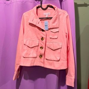 petite medium light pink soft jacket